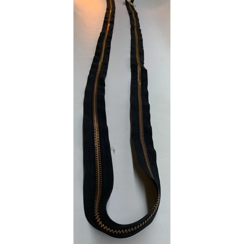 3 Industrial Double Pull Brass Teethed Zippers‎ 8 Foot / 96